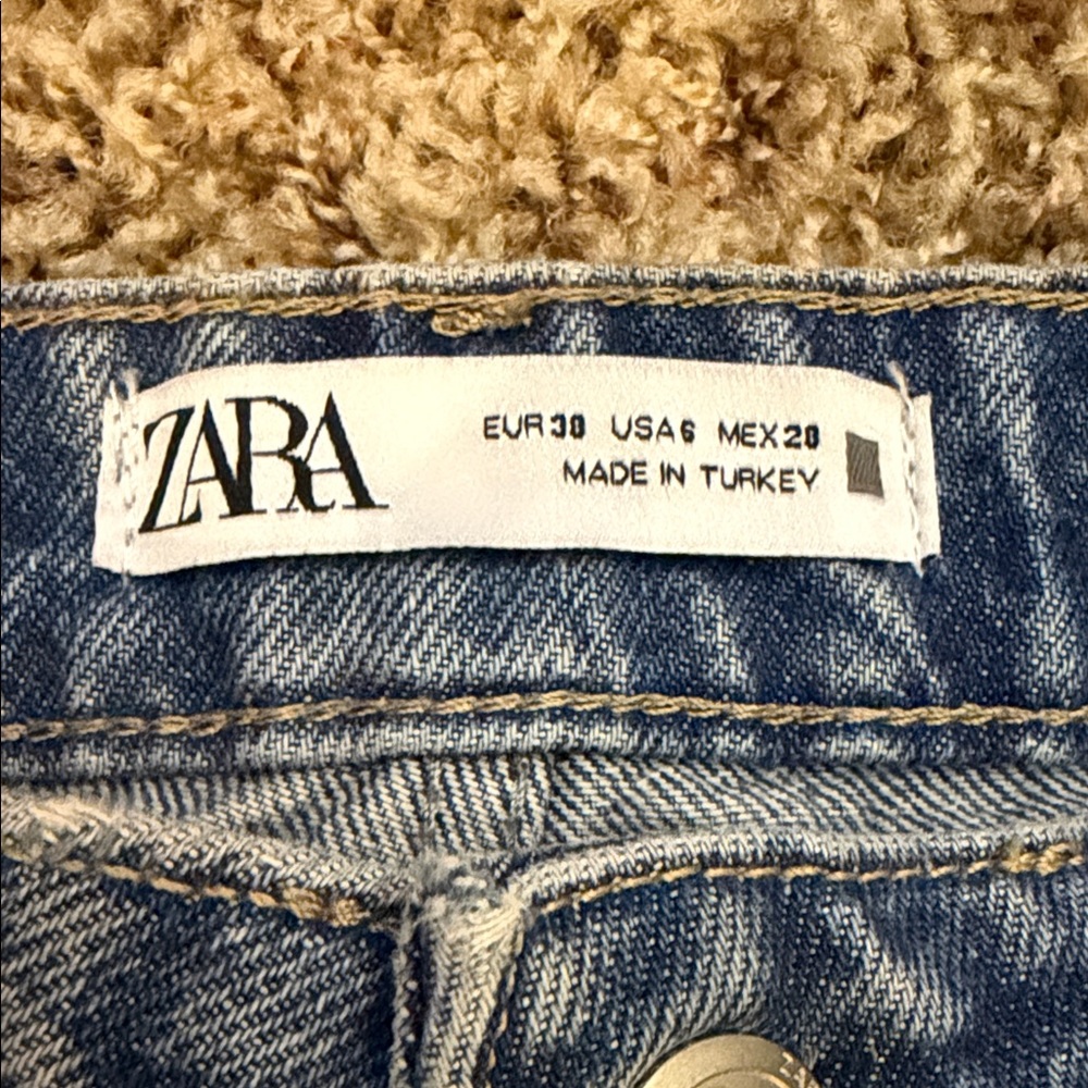 Zara Women's Wide Leg Blue Jeans - Picture 2 of 7